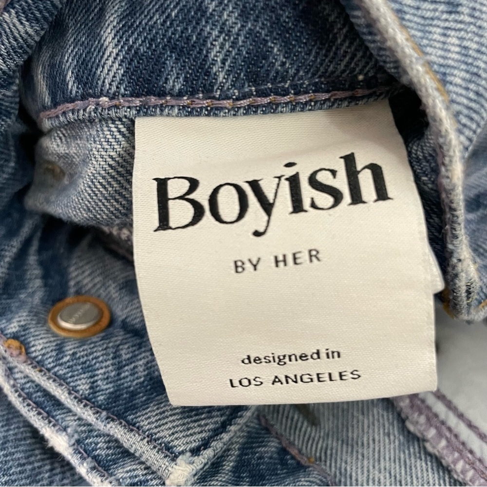 Boyish High Rise Blue Jeans - Picture 4 of 16